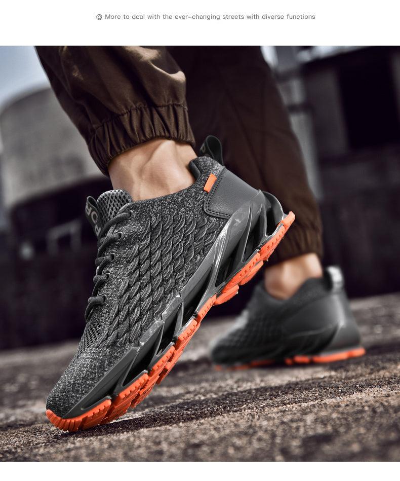 Men's Breathable Mesh Lace Running Shoes - Non-slip Sport Sneakers ST85SH1115LKY - #Lazy Paper Club#