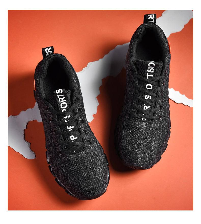 Men's Breathable Mesh Lace Running Shoes - Non-slip Sport Sneakers ST85SH1115LKY - #Lazy Paper Club#