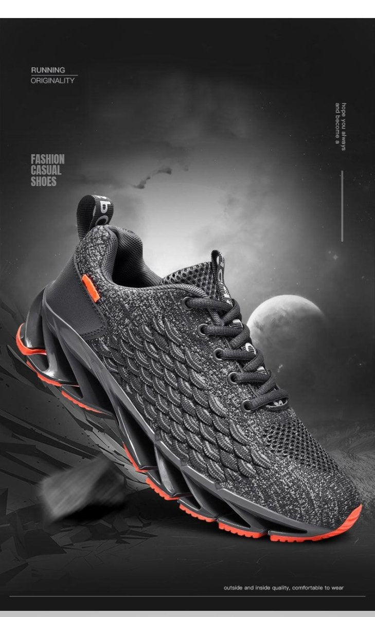 Men's Breathable Mesh Lace Running Shoes - Non-slip Sport Sneakers ST85SH1115LKY - #Lazy Paper Club#