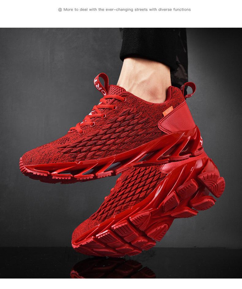 Men's Breathable Mesh Lace Running Shoes - Non-slip Sport Sneakers ST85SH1115LKY - #Lazy Paper Club#