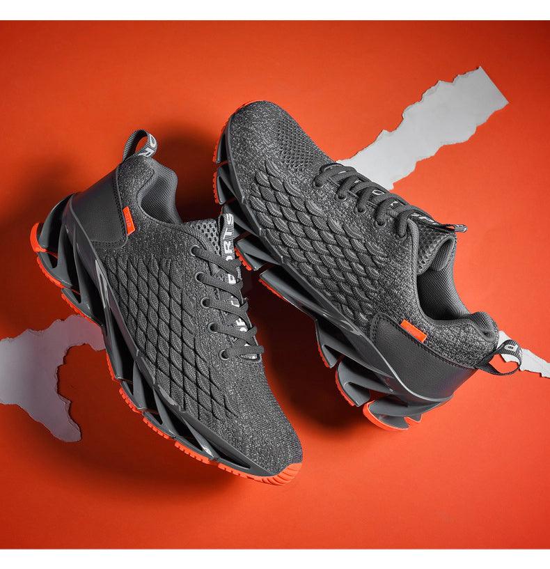 Men's Breathable Mesh Lace Running Shoes - Non-slip Sport Sneakers ST85SH1115LKY - #Lazy Paper Club#