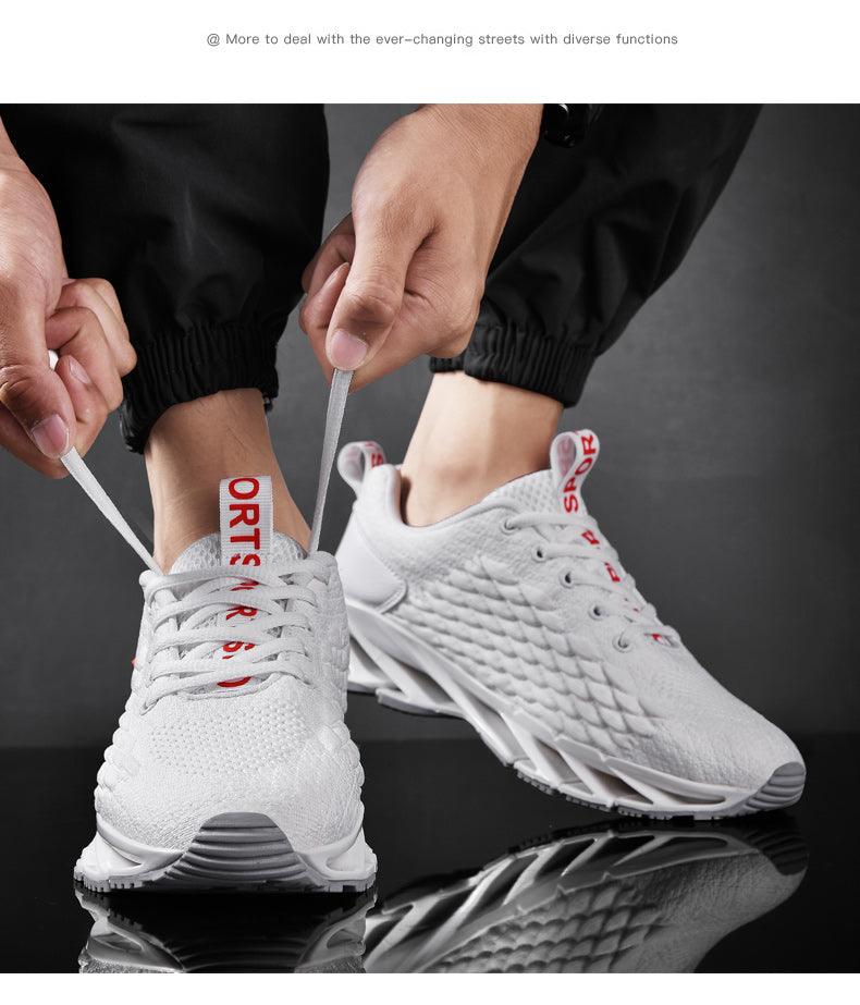 Men's Breathable Mesh Lace Running Shoes - Non-slip Sport Sneakers ST85SH1115LKY - #Lazy Paper Club#