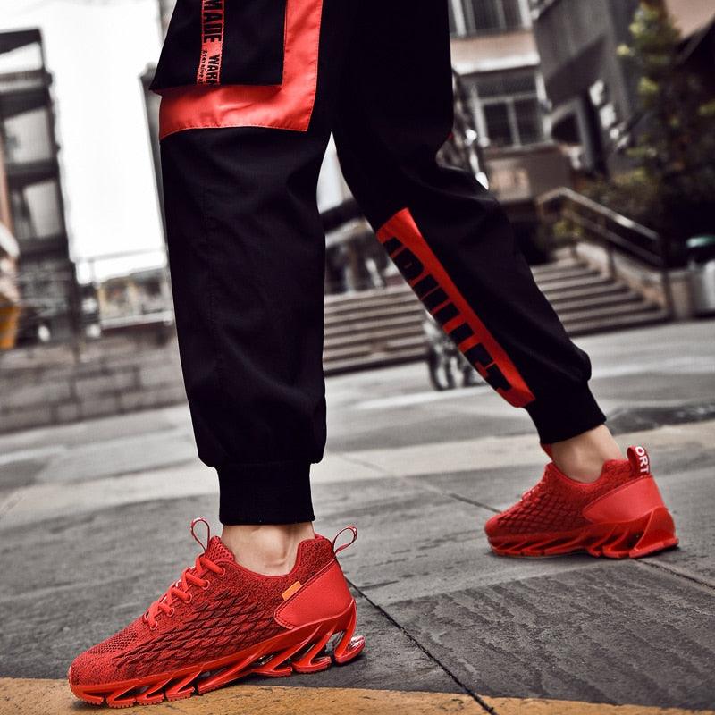 Men's Breathable Mesh Lace Running Shoes - Non-slip Sport Sneakers ST85SH1115LKY - #Lazy Paper Club#