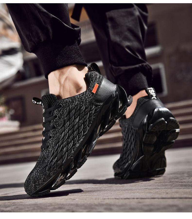 Men's Breathable Mesh Lace Running Shoes - Non-slip Sport Sneakers ST85SH1115LKY - #Lazy Paper Club#