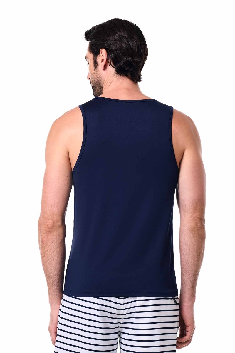 Men's Dade Swim Tank | Navy - Lazy Paper Club