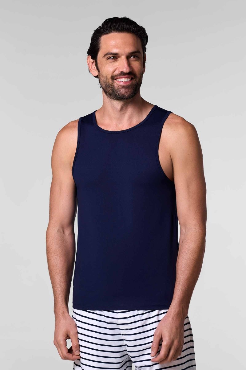 Men's Dade Swim Tank | Navy - Lazy Paper Club