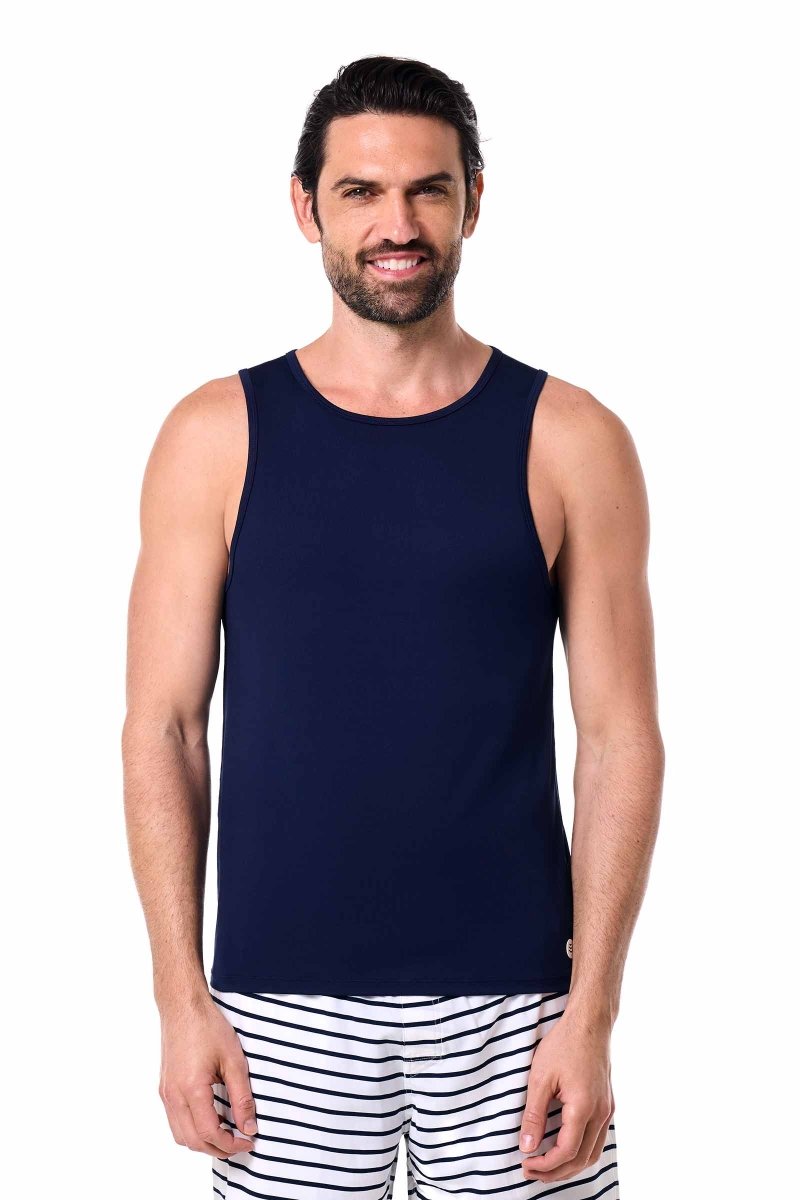 Men's Dade Swim Tank | Navy - Lazy Paper Club