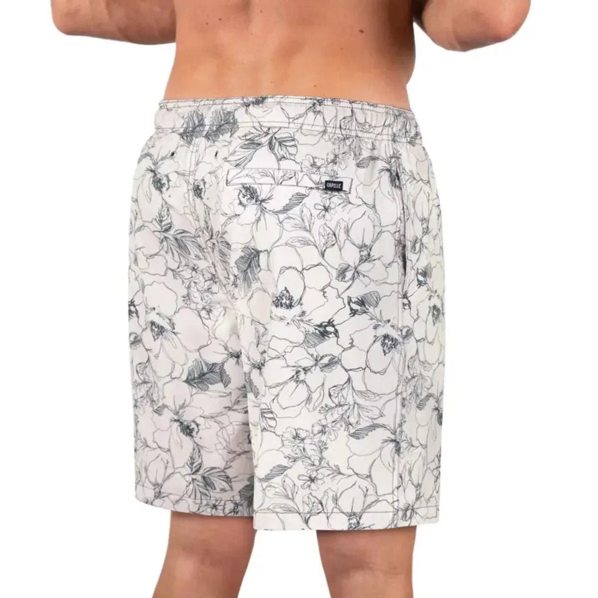 Men’s Premium Compression-Lined Hybrid Shorts – Secret Garden Hybrid - Prints - Lazy Paper Club