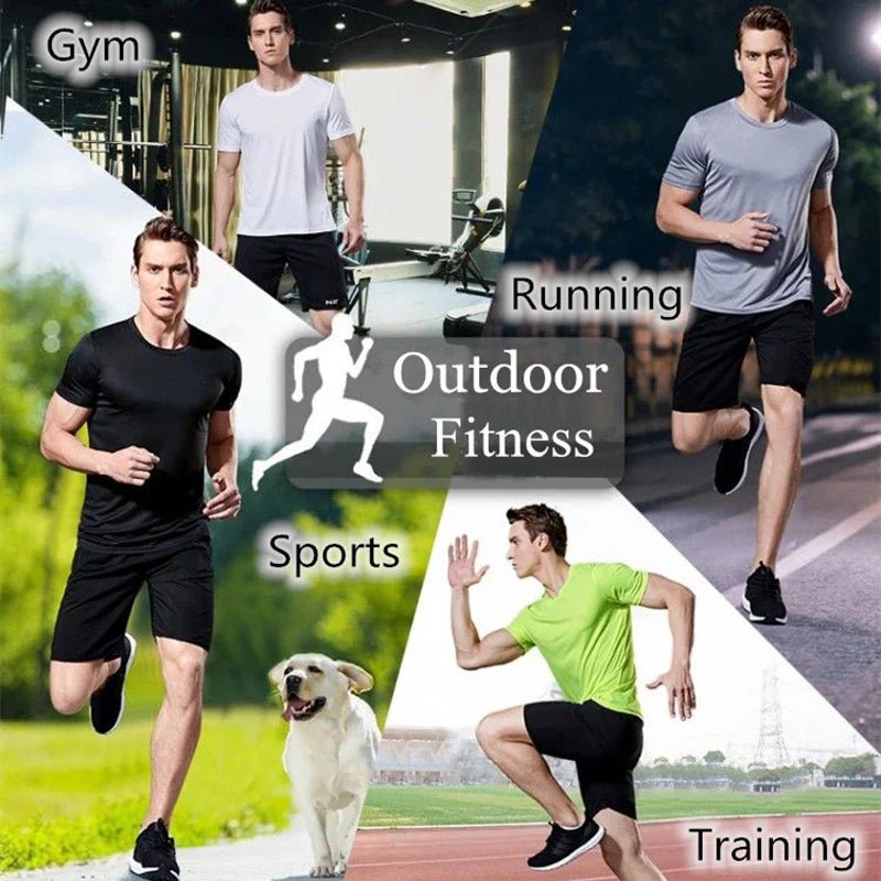 Men's Quick Dry Moisture Wicking Gym T-Shirt Round Neck Lightweight - #Lazy Paper Club#