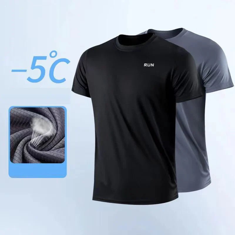 Men's Quick Dry Moisture Wicking Gym T-Shirt Round Neck Lightweight - #Lazy Paper Club#