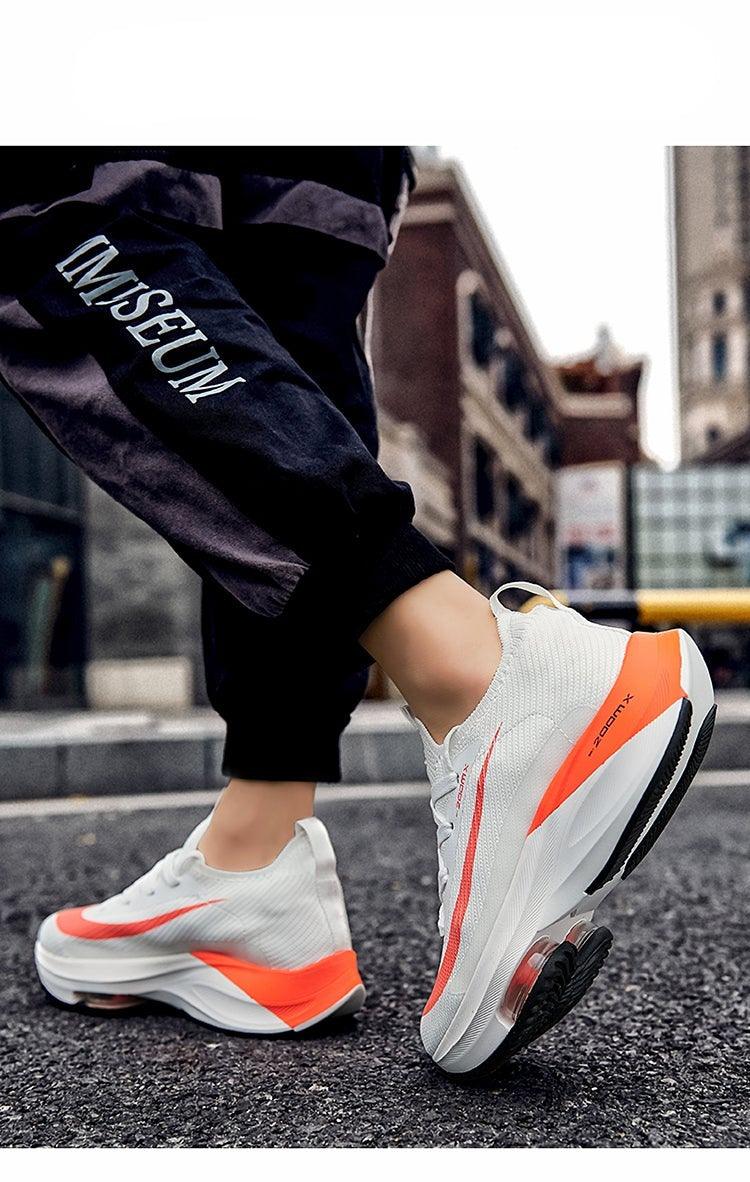 Men's Orange Air Cushion Tennis Sneakers, Lightweight Outdoor Casual Shoes ST85SH5239GJF - #Lazy Paper Club#