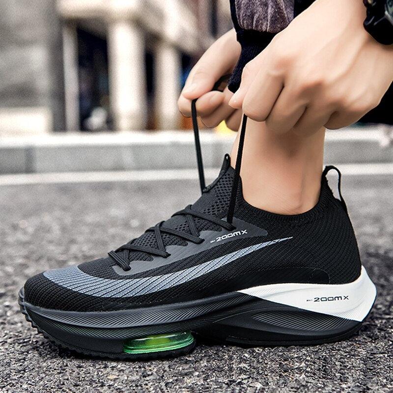 Men's Orange Air Cushion Tennis Sneakers, Lightweight Outdoor Casual Shoes ST85SH5239GJF - #Lazy Paper Club#