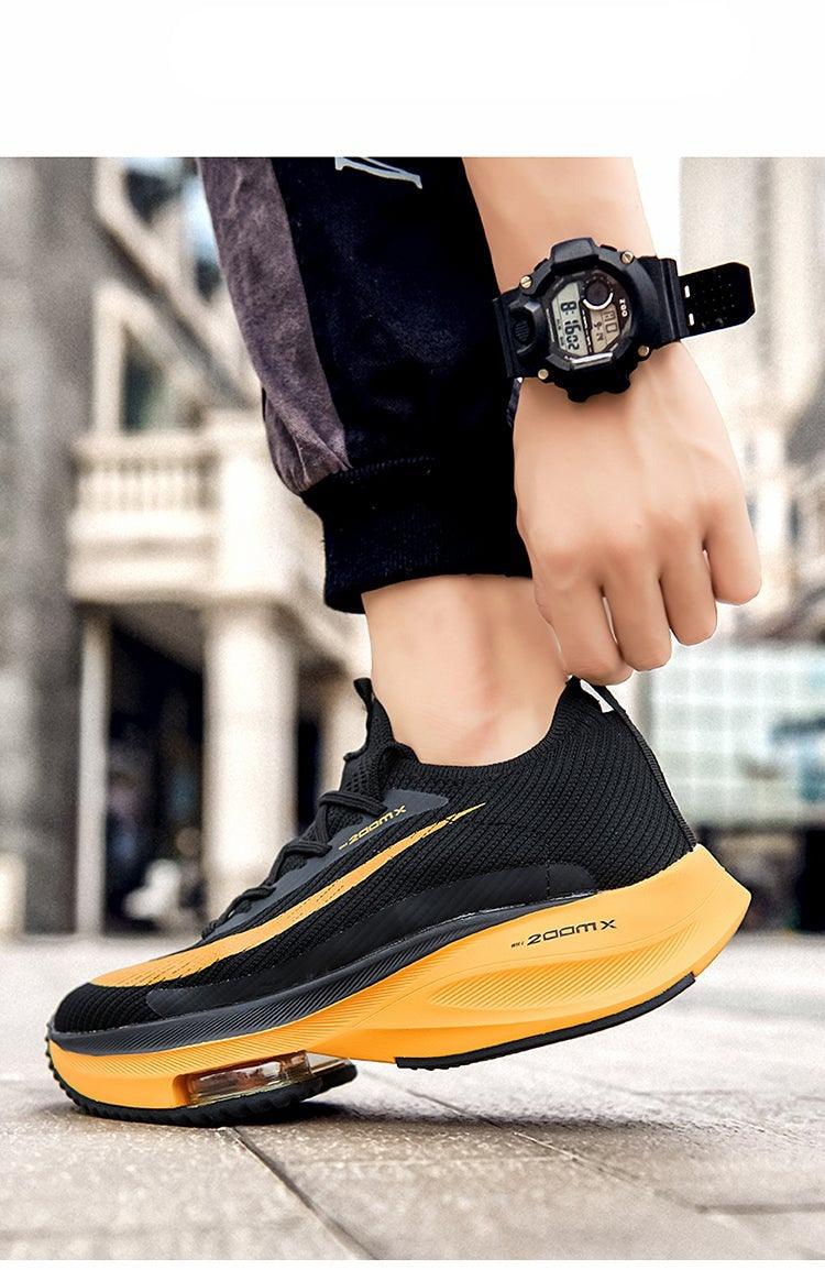 Men's Orange Air Cushion Tennis Sneakers, Lightweight Outdoor Casual Shoes ST85SH5239GJF - #Lazy Paper Club#
