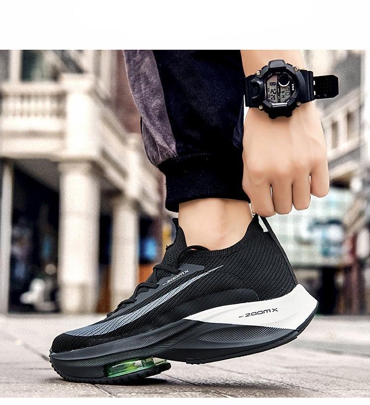 Men's Orange Air Cushion Tennis Sneakers, Lightweight Outdoor Casual Shoes ST85SH5239GJF - #Lazy Paper Club#