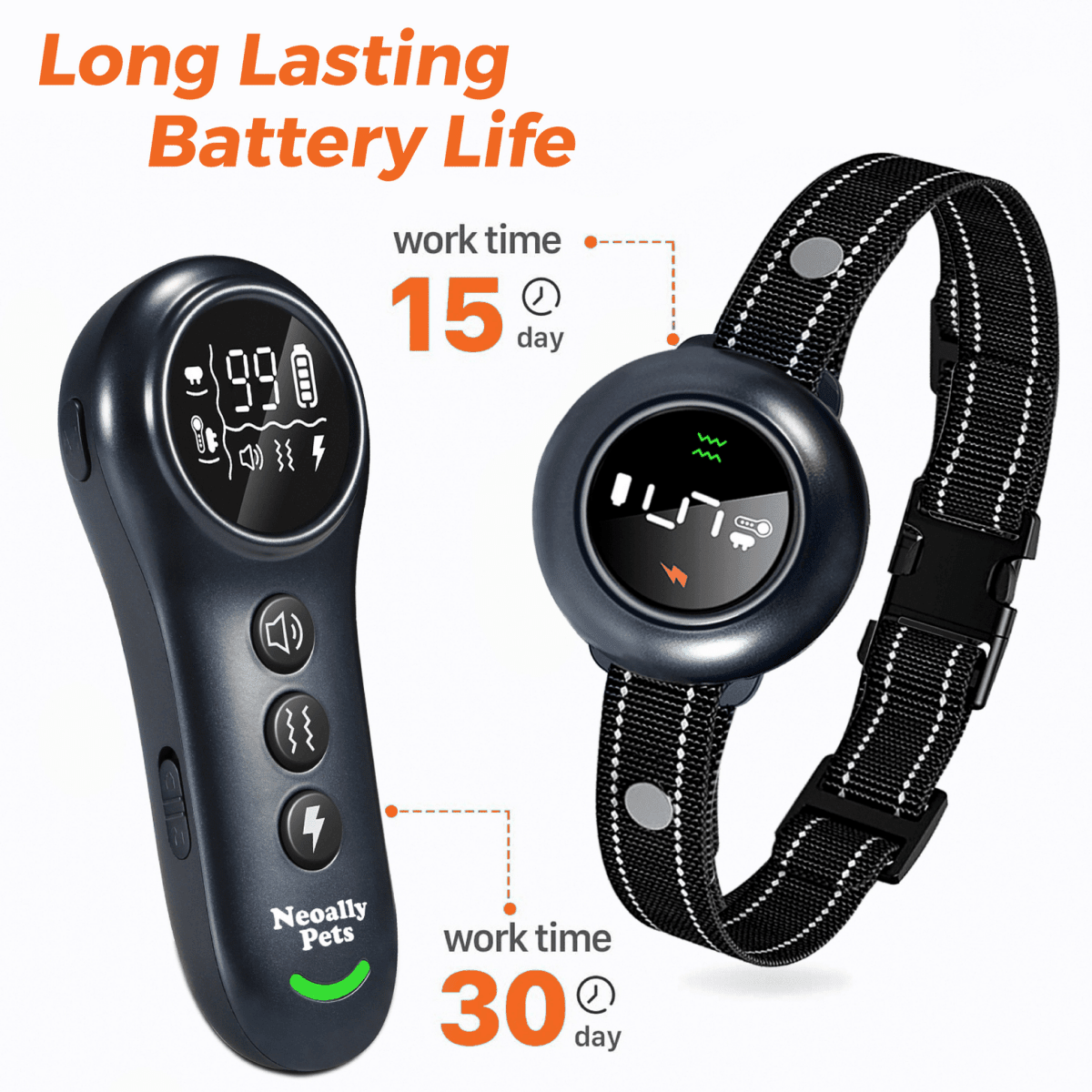 NeoAlly 2-in-1 Dog Training & Bark Control Collar | Automatic Barking Detection, Remote Shock, 5-150lbs Dogs | Rechargeable, Waterproof - Lazy Paper Club