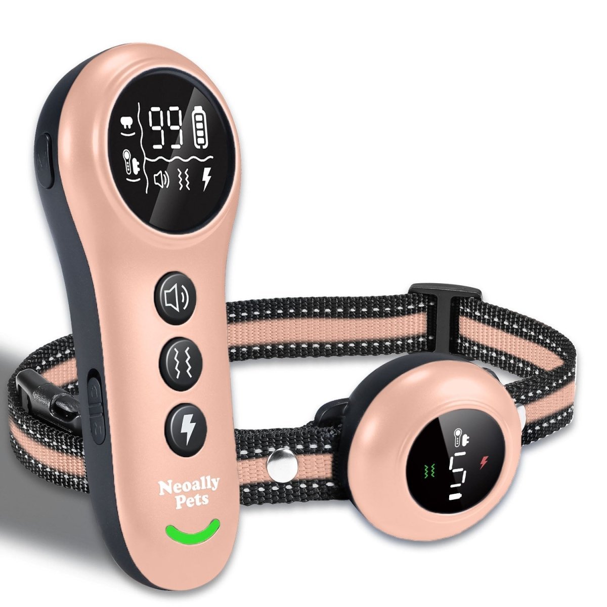 NeoAlly 2-in-1 Dog Training & Bark Control Collar | Automatic Barking Detection, Remote Shock, 5-150lbs Dogs | Rechargeable, Waterproof - Lazy Paper Club