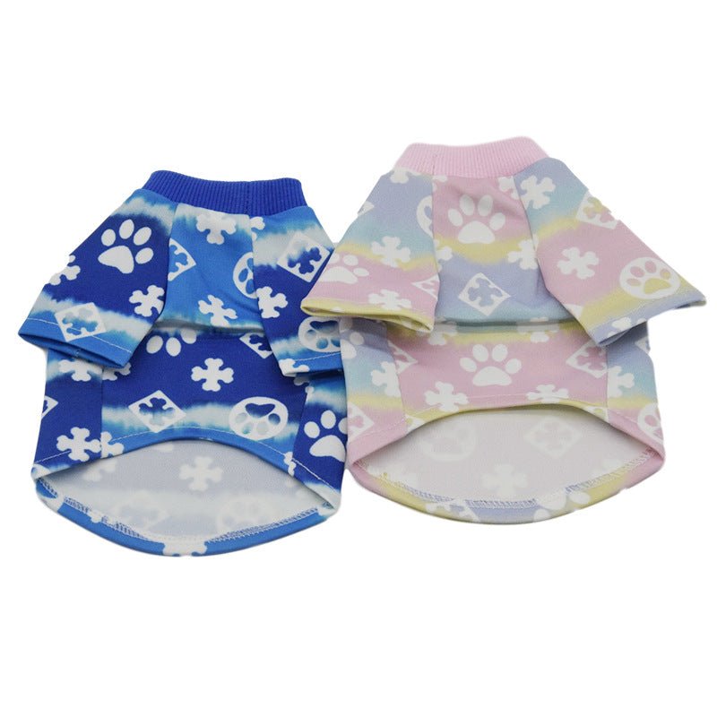Net Red Same Style Gradient Dog Clothes Teddy Clothes Pet Clothes Spring And Autumn Pet Clothes 0 - Lazy Paper Club