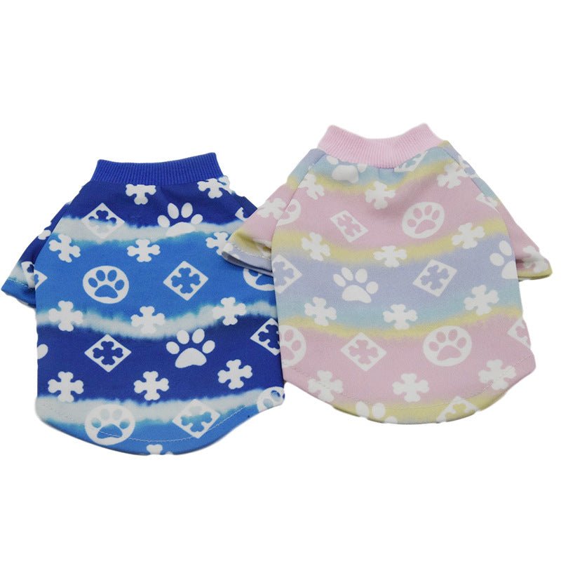 Net Red Same Style Gradient Dog Clothes Teddy Clothes Pet Clothes Spring And Autumn Pet Clothes 0 - Lazy Paper Club