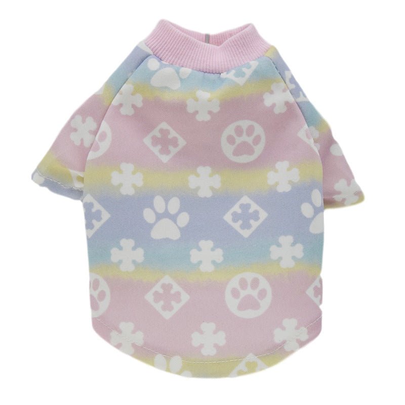 Net Red Same Style Gradient Dog Clothes Teddy Clothes Pet Clothes Spring And Autumn Pet Clothes 0 - Lazy Paper Club