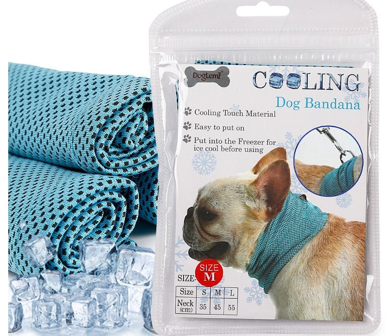 New Instant Cooling Pet Bandana Dog Scarf Summer Cooling Towel Wrap Dog Collar 0 - Lazy Paper Club