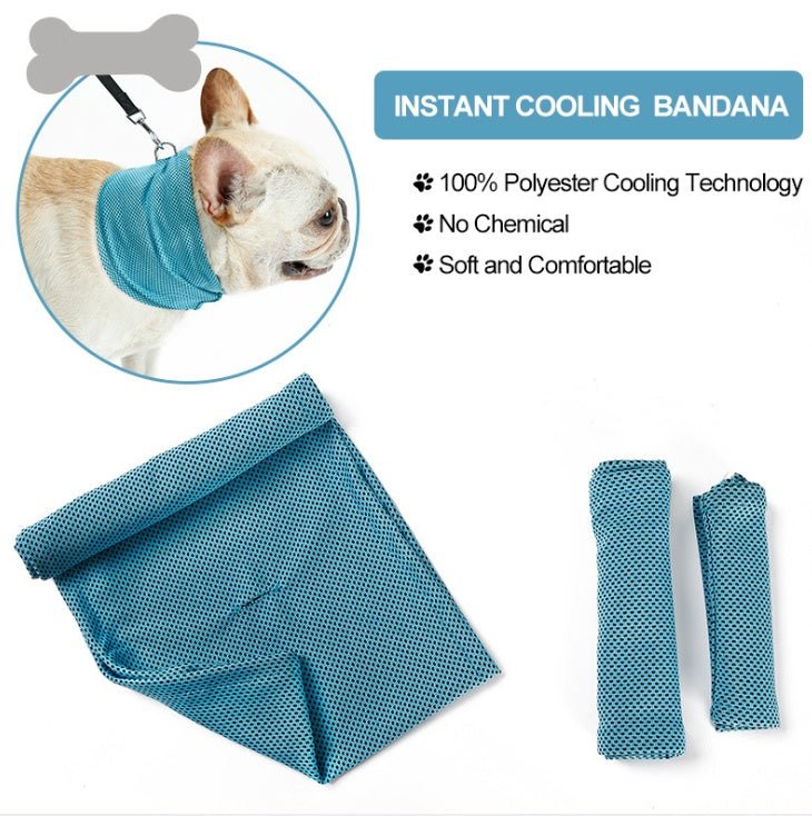 New Instant Cooling Pet Bandana Dog Scarf Summer Cooling Towel Wrap Dog Collar 0 - Lazy Paper Club
