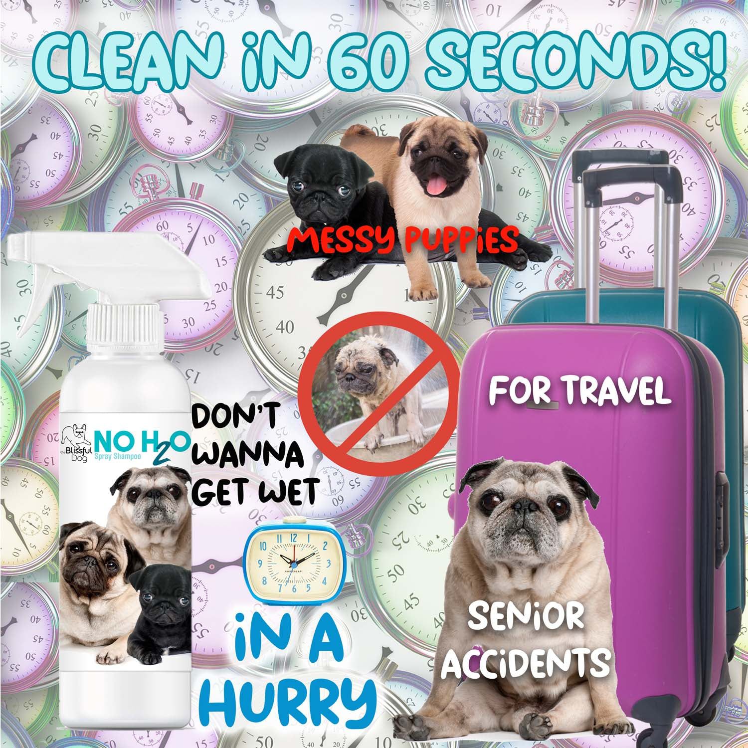 No H20 Spray Pet Shampoo SPRAY SHAMPOO - Lazy Paper Club