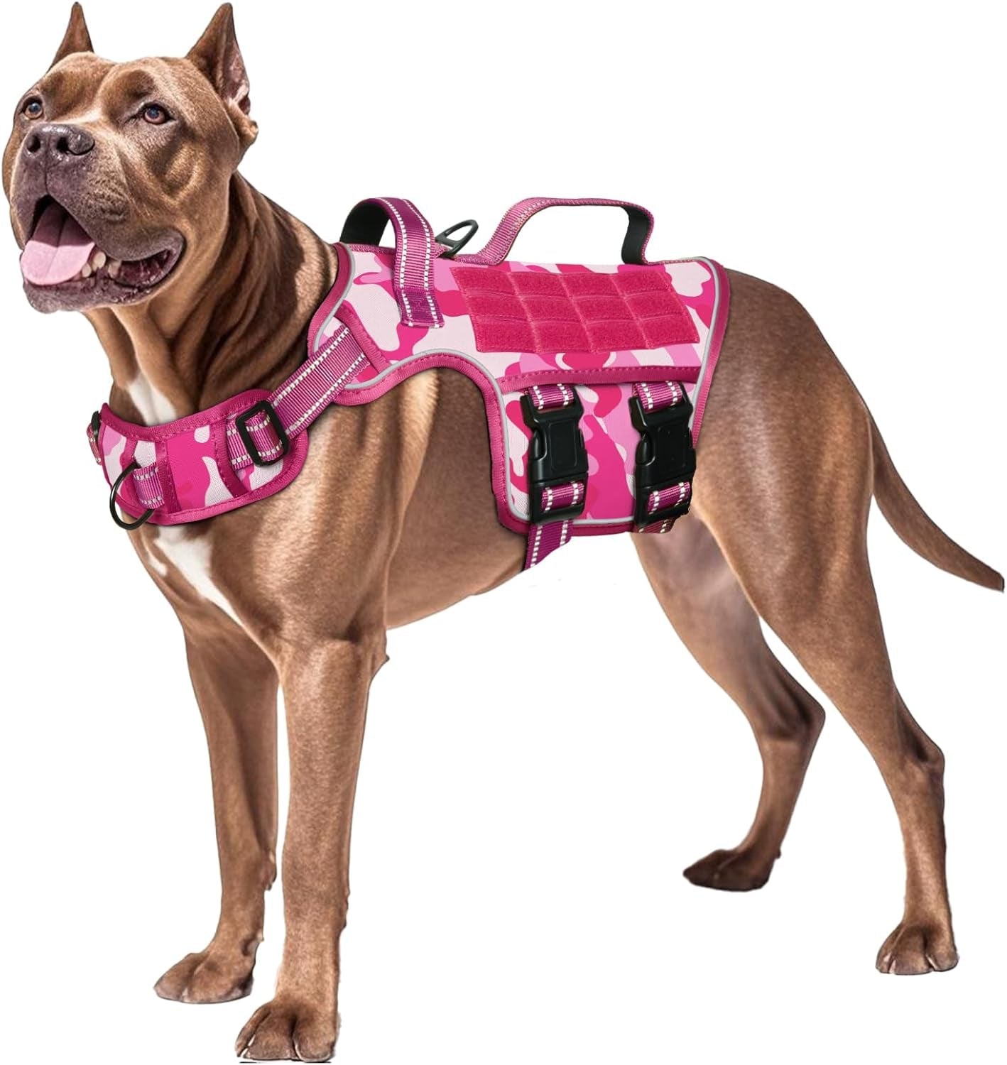No Pull Tactical Dog Harness Heavy Duty Molle Vest for Medium to XLarge Dogs - Lazy Paper Club