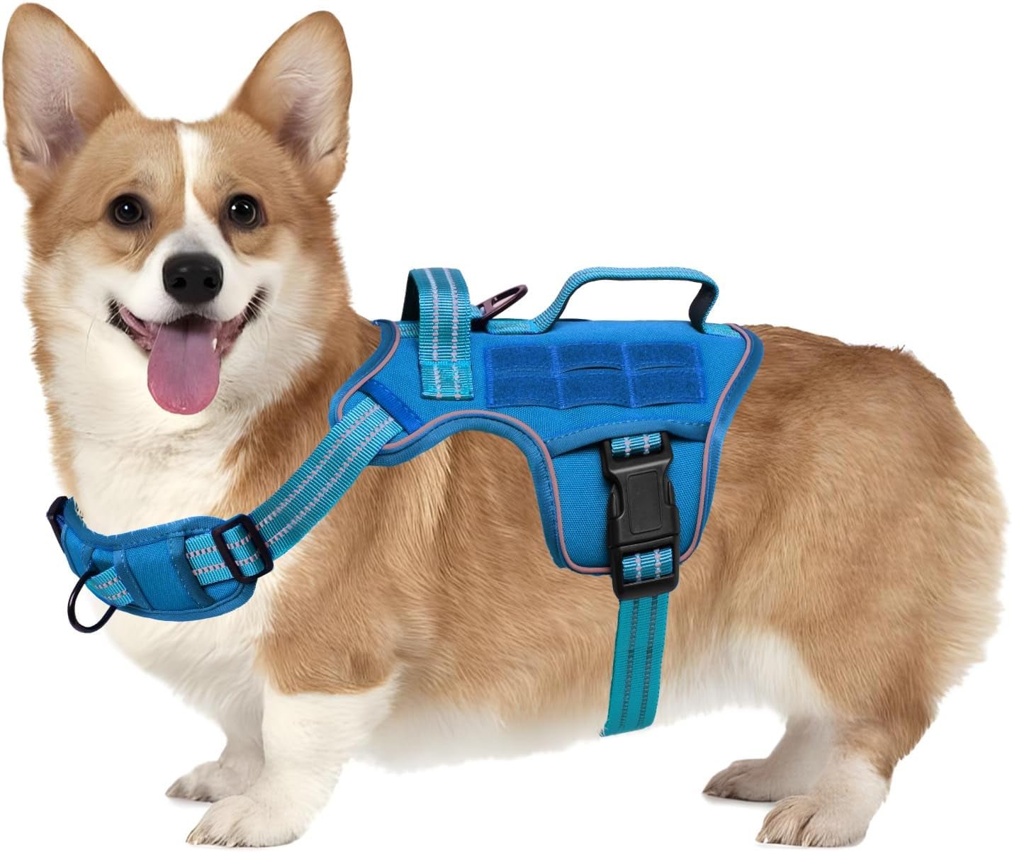 No Pull Tactical Dog Harness Heavy Duty Molle Vest for Medium to XLarge Dogs - Lazy Paper Club