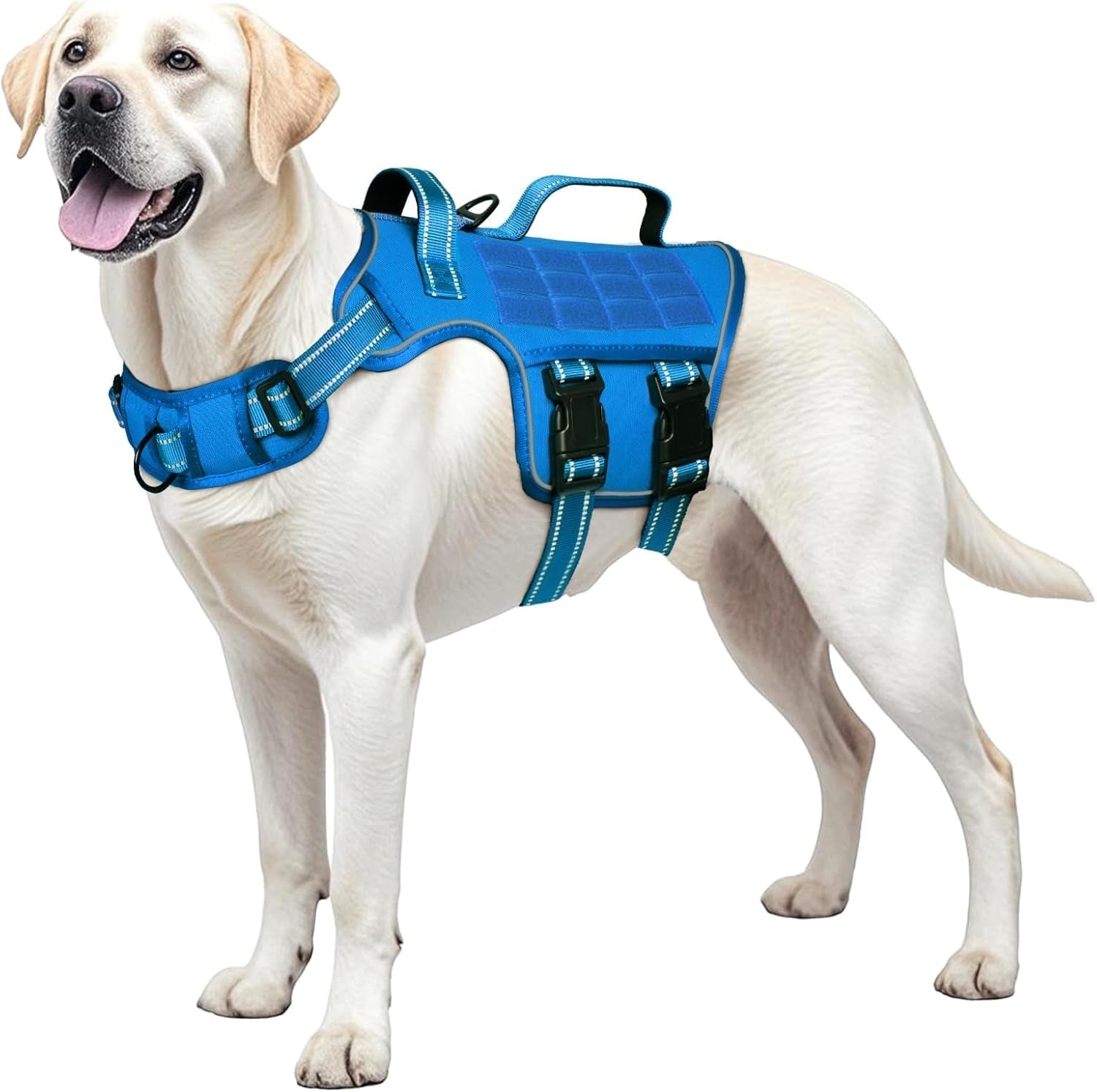 No Pull Tactical Dog Harness Heavy Duty Molle Vest for Medium to XLarge Dogs - Lazy Paper Club