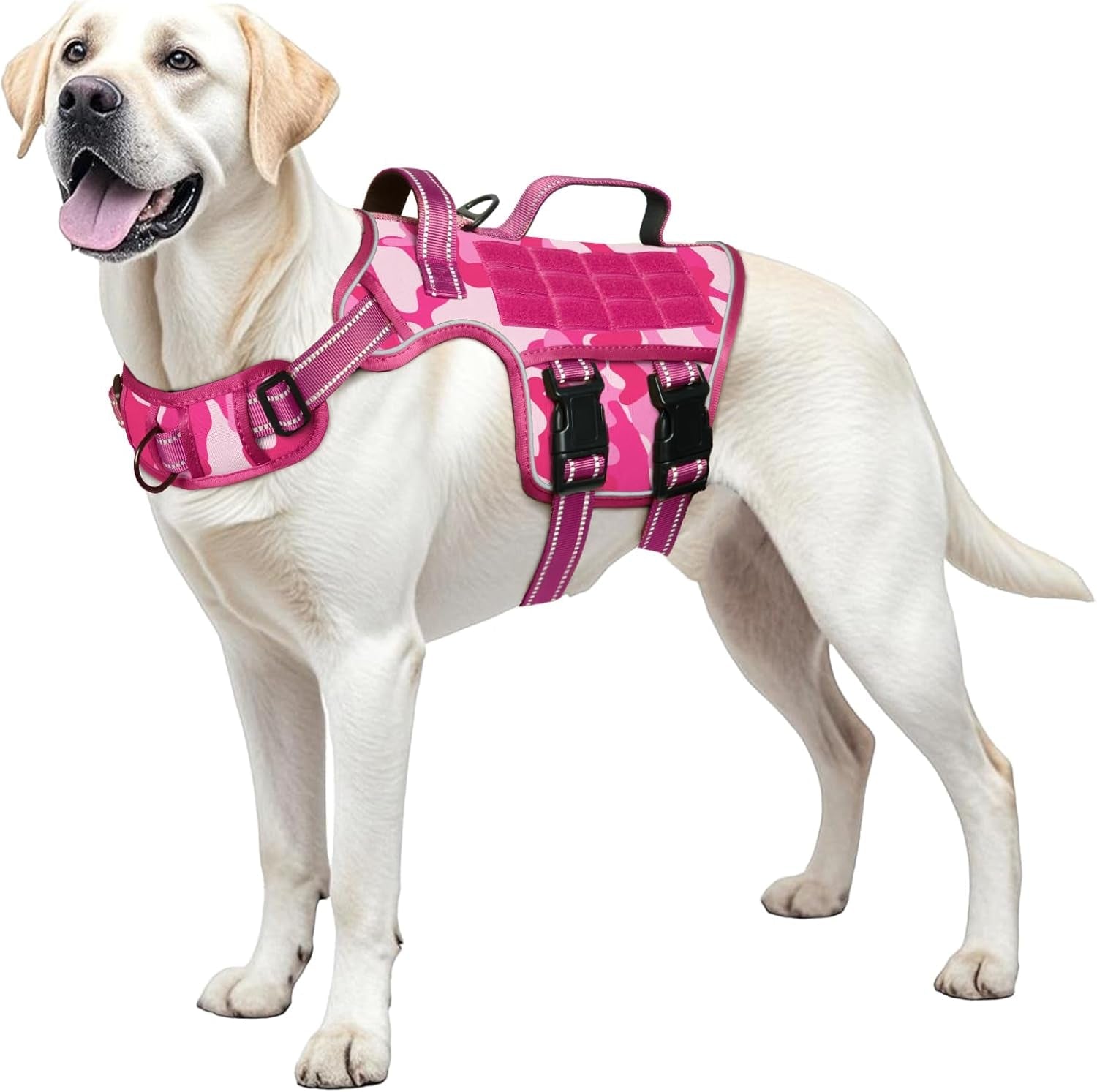 No Pull Tactical Dog Harness Heavy Duty Molle Vest for Medium to XLarge Dogs - Lazy Paper Club