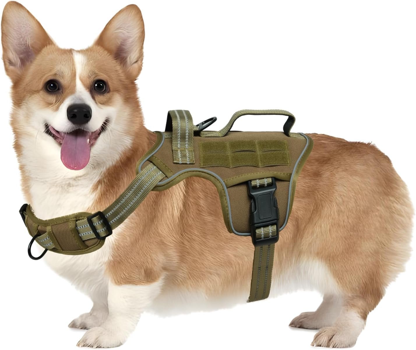 No Pull Tactical Dog Harness Heavy Duty Molle Vest for Medium to XLarge Dogs - Lazy Paper Club