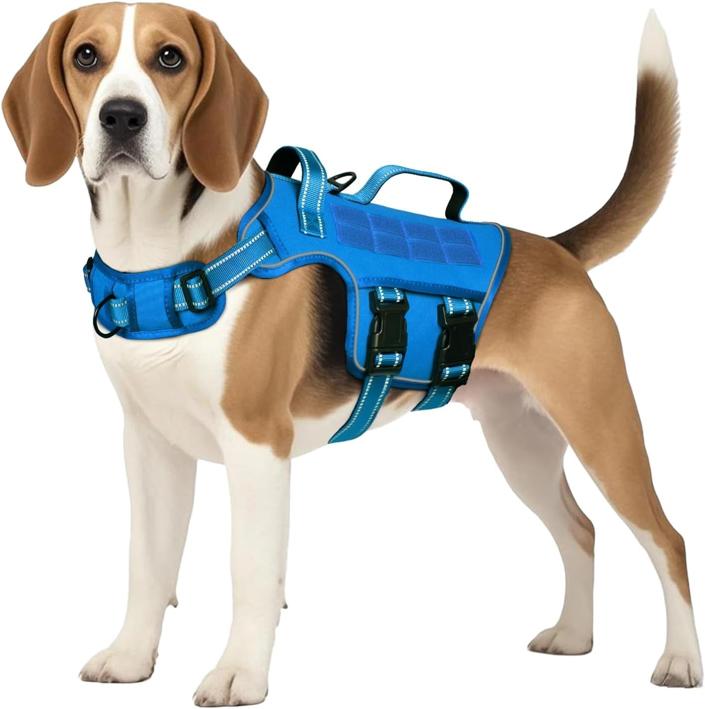 No Pull Tactical Dog Harness Heavy Duty Molle Vest for Medium to XLarge Dogs - Lazy Paper Club