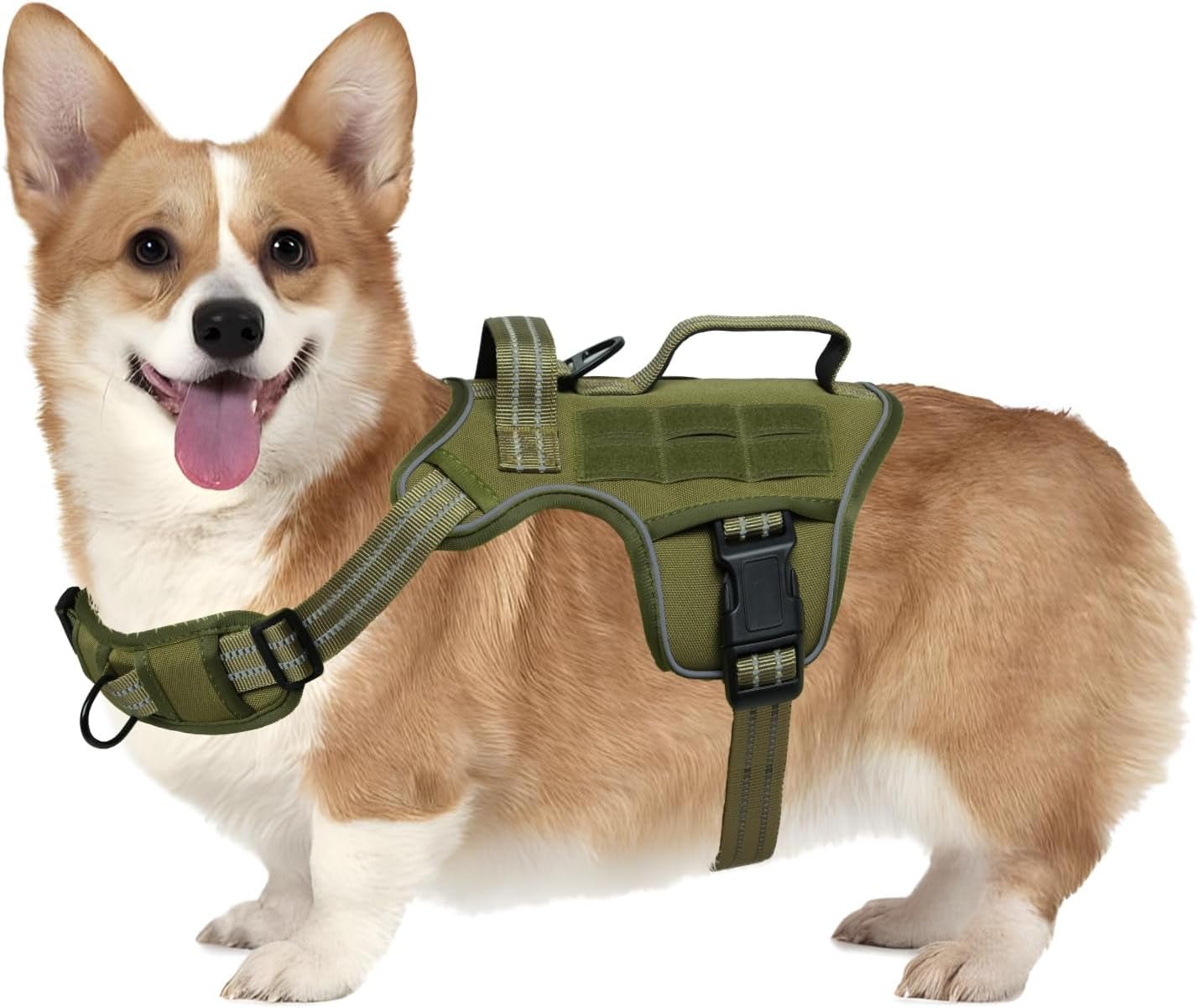 No Pull Tactical Dog Harness Heavy Duty Molle Vest for Medium to XLarge Dogs - Lazy Paper Club
