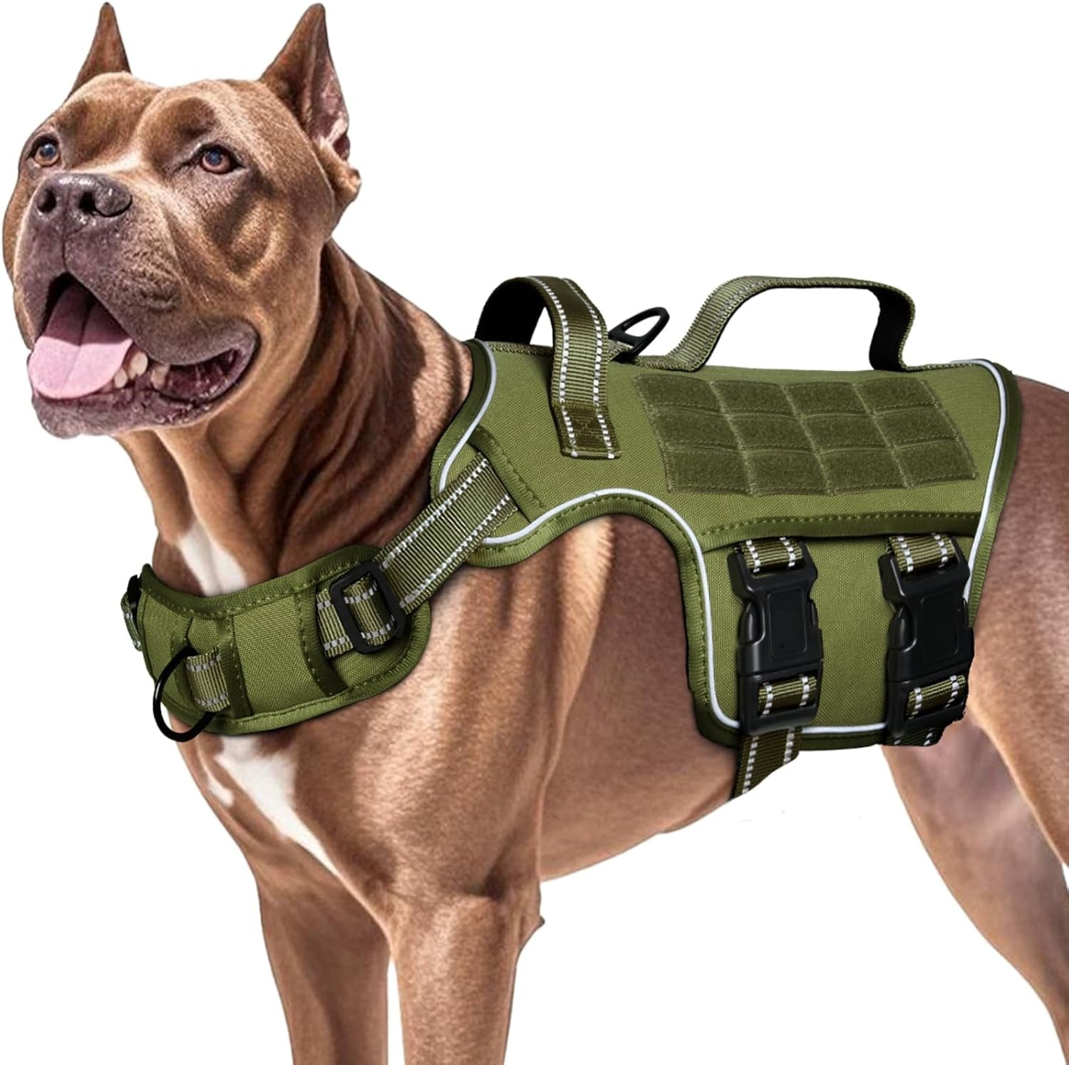 No Pull Tactical Dog Harness Heavy Duty Molle Vest for Medium to XLarge Dogs - Lazy Paper Club