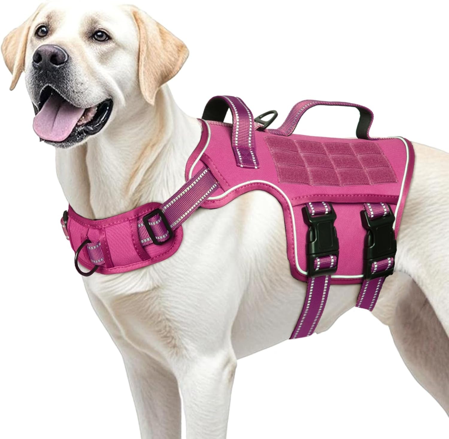 No Pull Tactical Dog Harness Heavy Duty Molle Vest for Medium to XLarge Dogs - Lazy Paper Club
