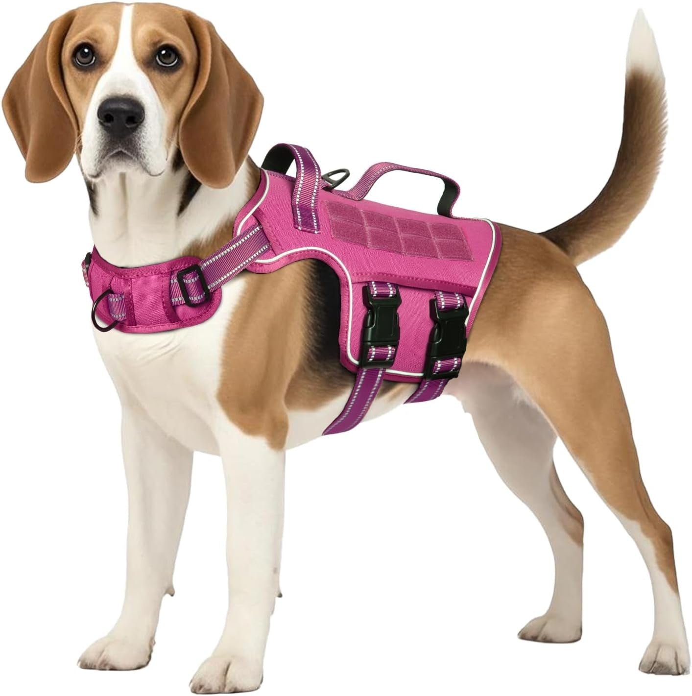 No Pull Tactical Dog Harness Heavy Duty Molle Vest for Medium to XLarge Dogs - Lazy Paper Club