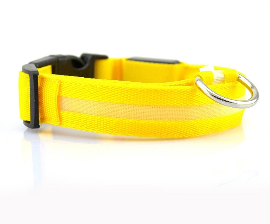 Nylon LED Pet Dog Luminous Collar Night Safety Flashing Glow in Dark Dog Cat Leash Adjustable Pet Supplies 0 - Lazy Paper Club