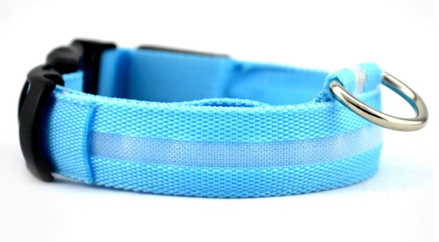 Nylon LED Pet Dog Luminous Collar Night Safety Flashing Glow in Dark Dog Cat Leash Adjustable Pet Supplies 0 - Lazy Paper Club