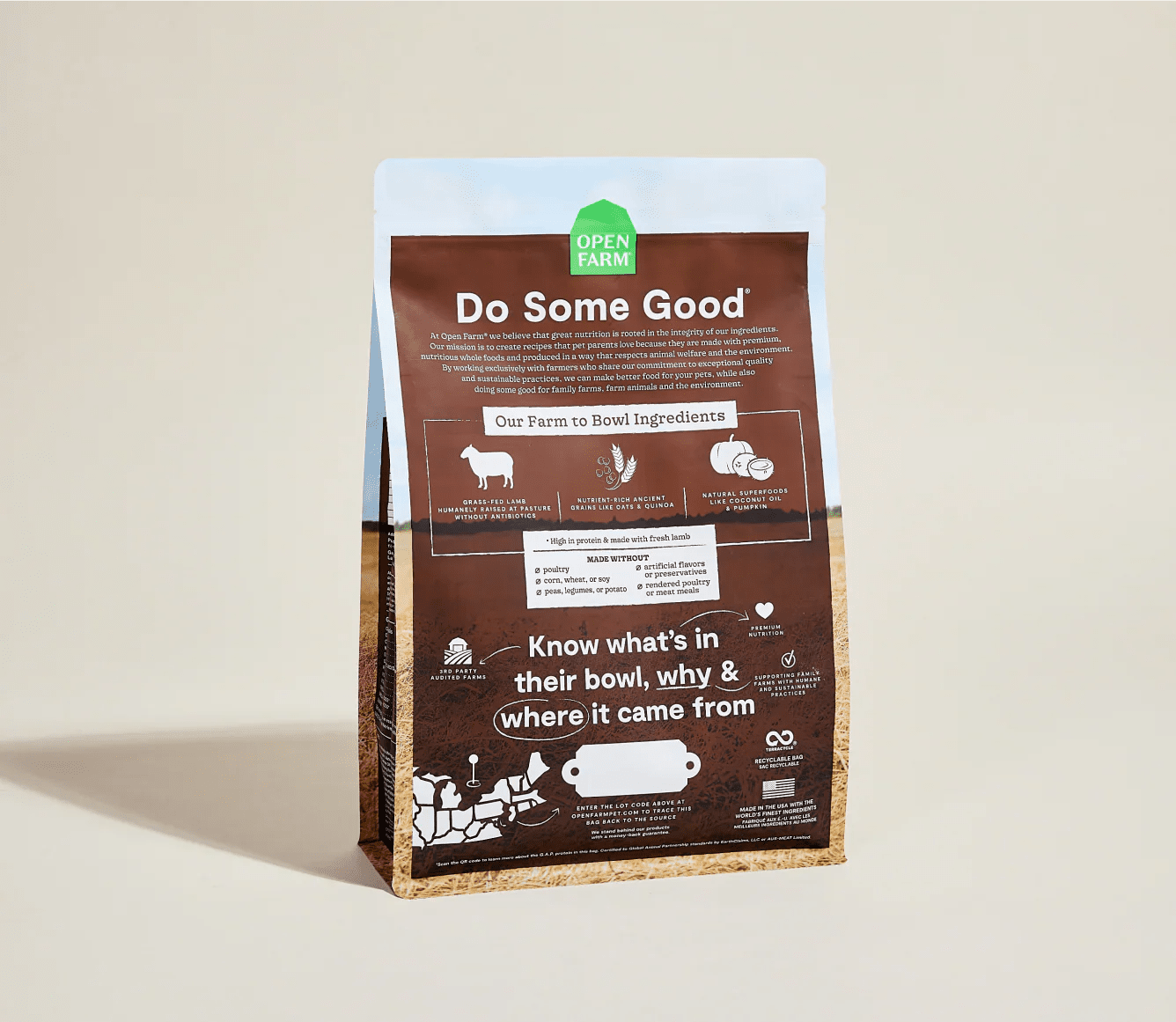 Open Farm Pasture-Raised Lamb & Ancient Grains Dry Dog Food Dry Dog Food - Lazy Paper Club