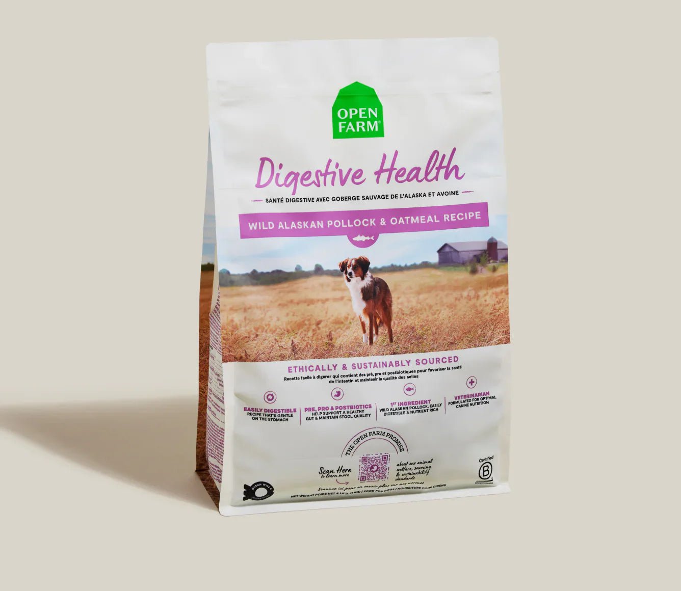 Open Farm Pollock & Oatmeal Digestive Health Dry Dog Food Dry Dog food - Lazy Paper Club