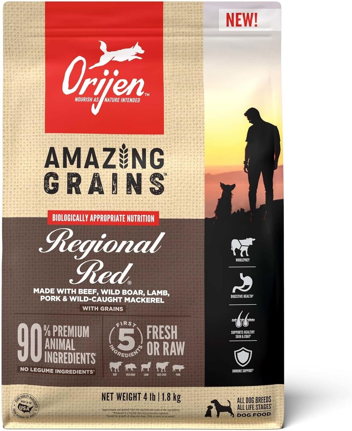 Orijen Amazing Grains Regional Red Dry Dog Food Dry Dog Food - Lazy Paper Club