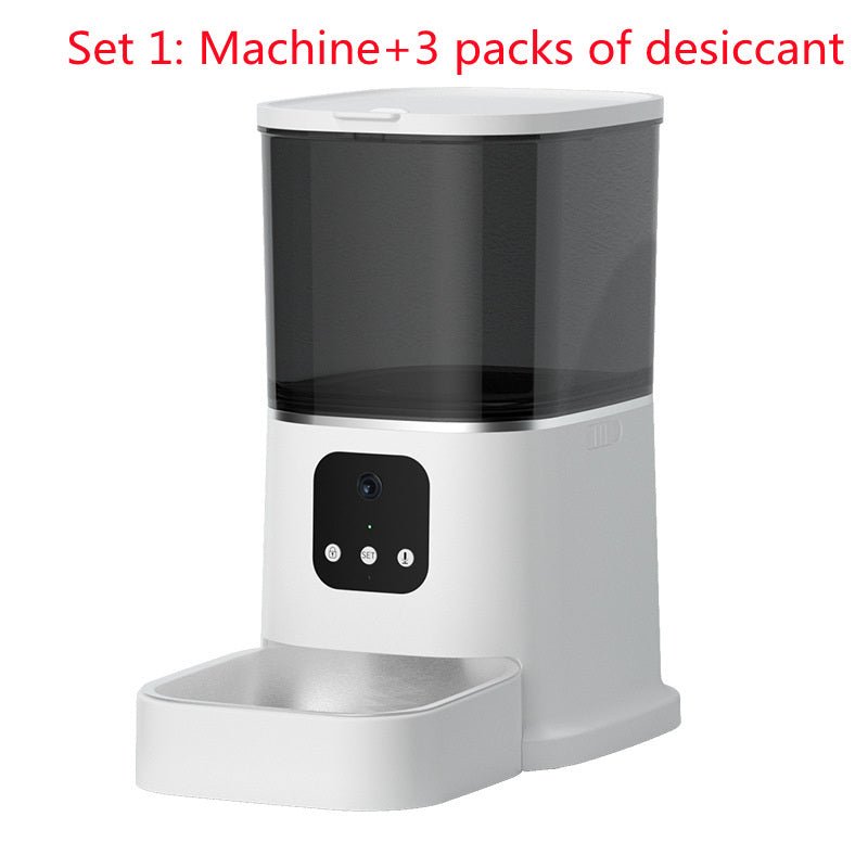 Pet Automatic Feeder Large Capacity Smart Voice Recorder APP Control Timer Feeding Cat Dog Food Dispenser With WiFi Pet Bo 0 - Lazy Paper Club
