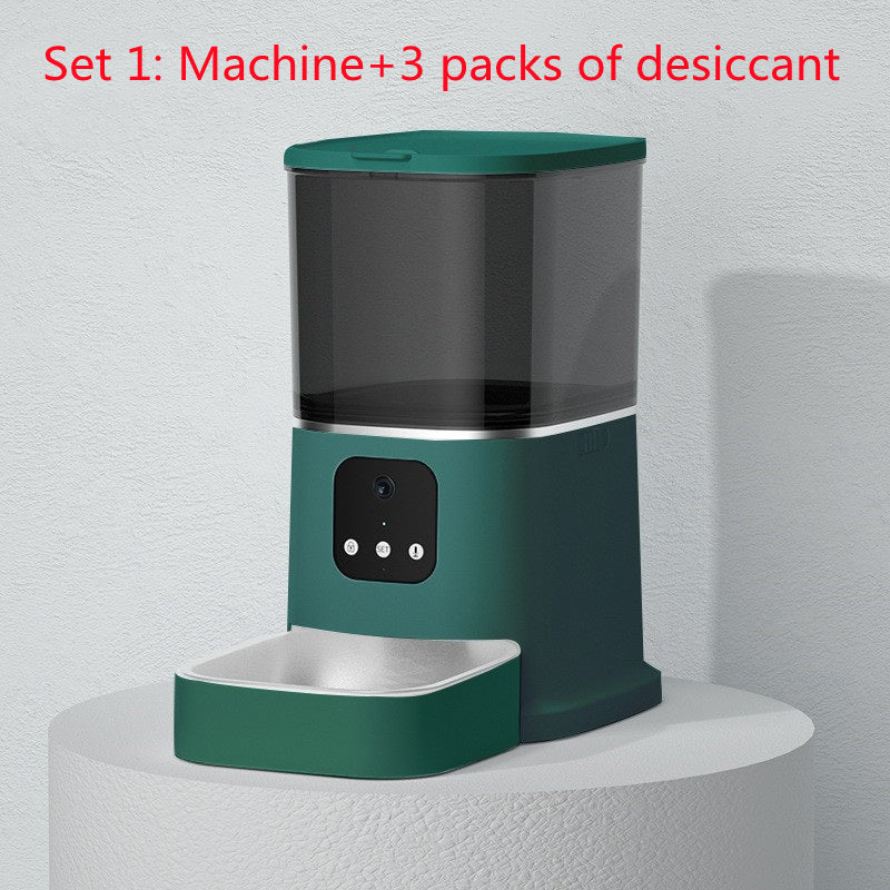 Pet Automatic Feeder Large Capacity Smart Voice Recorder APP Control Timer Feeding Cat Dog Food Dispenser With WiFi Pet Bo 0 - Lazy Paper Club