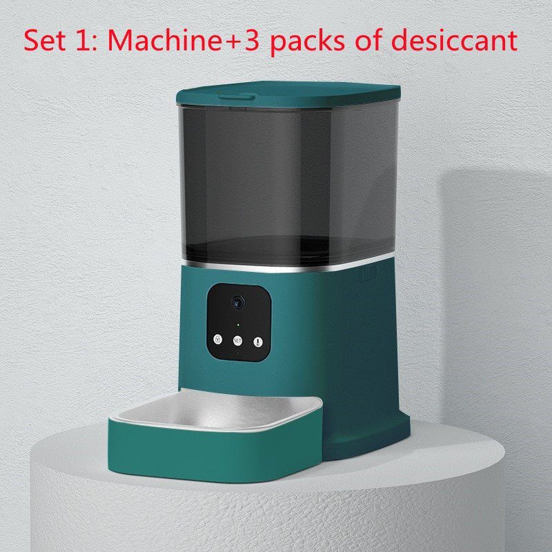 Pet Automatic Feeder Large Capacity Smart Voice Recorder APP Control Timer Feeding Cat Dog Food Dispenser With WiFi Pet Bo 0 - Lazy Paper Club