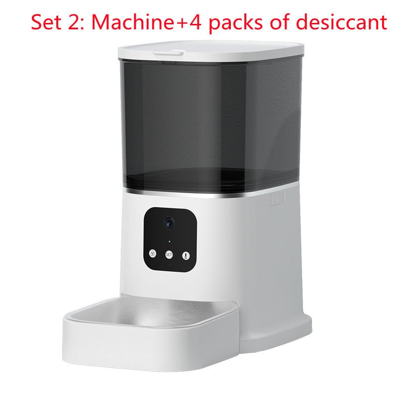 Pet Automatic Feeder Large Capacity Smart Voice Recorder APP Control Timer Feeding Cat Dog Food Dispenser With WiFi Pet Bo 0 - Lazy Paper Club