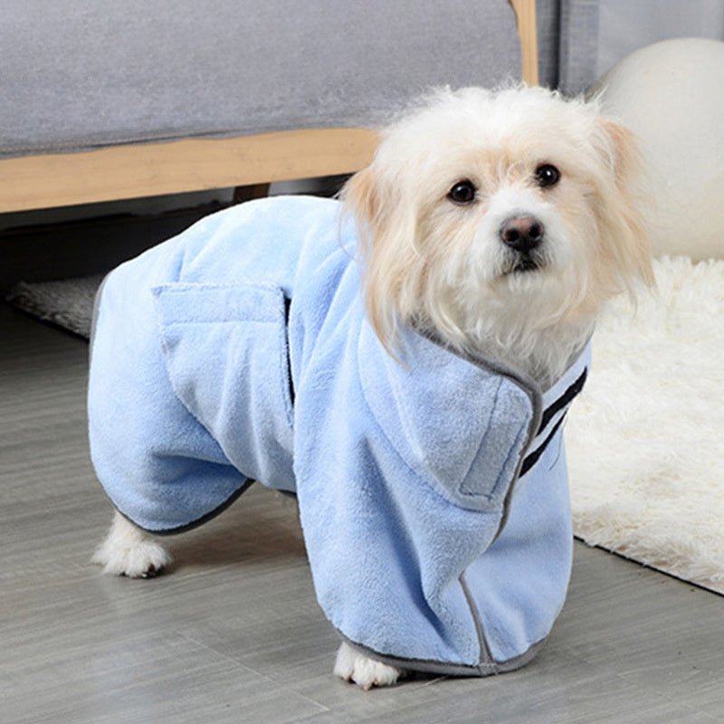 Pet Bathrobe Fast Drying Towel Microfiber Absorbent Soft Bath Robe Adjustable Towel Grooming Coat For Small Medium Large Dog 4 - Lazy Paper Club
