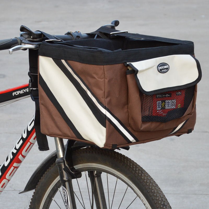 Pet Bicycle Carrier Cat Dog Bicycle Bag Bike Removable Basket Handlebar Front Basket Small Cat Dog Carrier 0 - Lazy Paper Club