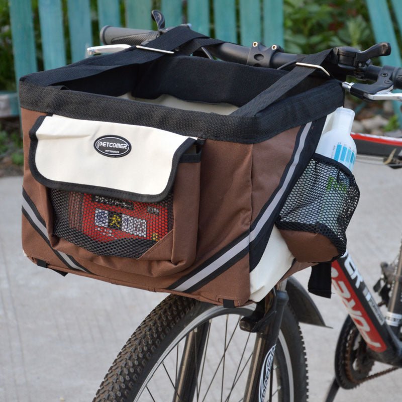Pet Bicycle Carrier Cat Dog Bicycle Bag Bike Removable Basket Handlebar Front Basket Small Cat Dog Carrier 0 - Lazy Paper Club