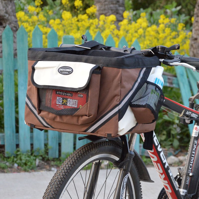 Pet Bicycle Carrier Cat Dog Bicycle Bag Bike Removable Basket Handlebar Front Basket Small Cat Dog Carrier 0 - Lazy Paper Club