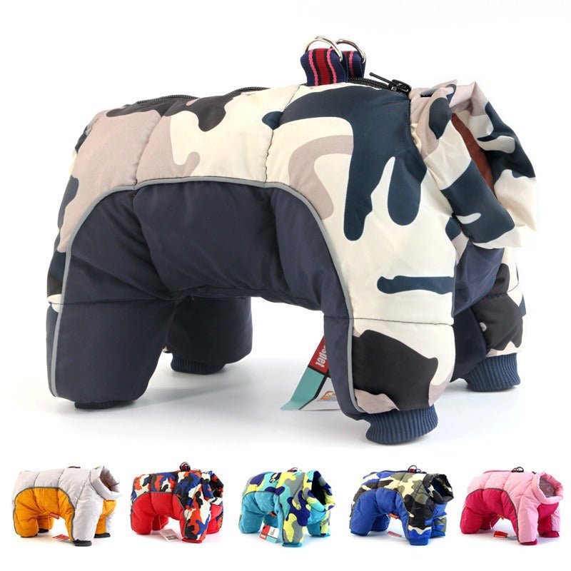 Pet Dog Clothes Winter Clothes Thickened Warm Down Jacket Teddy Dog Quadruped Winter Coat - Lazy Paper Club